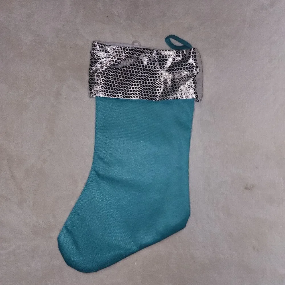 Assortment Kids Christmas Stocking Faux Sequins 16” Long NWT